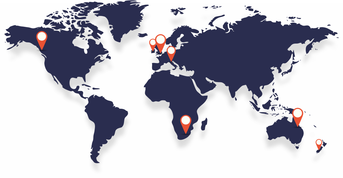 Carte des universités partenaires de l'école de design ESDAC