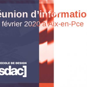 Réunion d'information exceptionnelle avec des conférences en design dans l'école de design ESDAC d'Aix-en-Provence