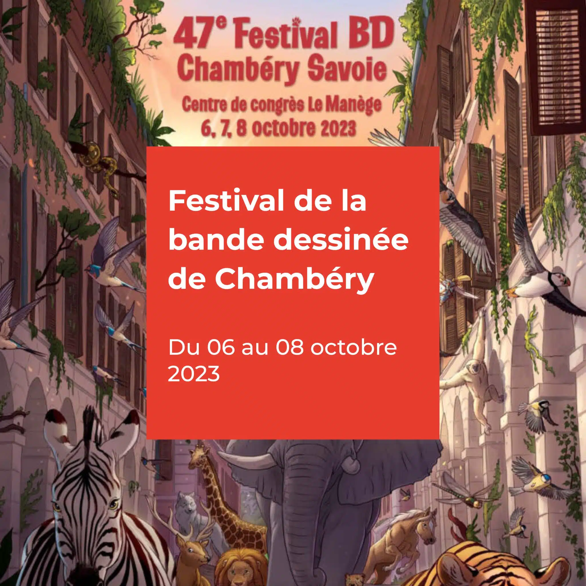 AFFICHE DU FESTIVAL DE LA BD DE CHAMBERY 2023