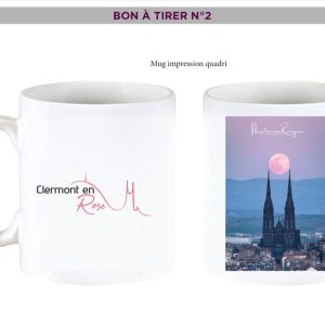 Projet mug de nos étudiantes de l'ESDAC Clermont Ferrand pour Clermont en Rose